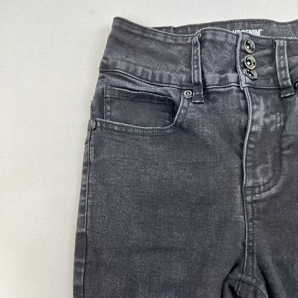 HT Denim Womens Black Hi-Rise Super Skinny Distressed Jeans Size 3 - Picture 4 of 9